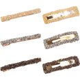 thumbnail image 1 of Miangastore Barrettes pour Cheveux avec Strass 6 Pcs 3.3x0.8In, 1 of 8