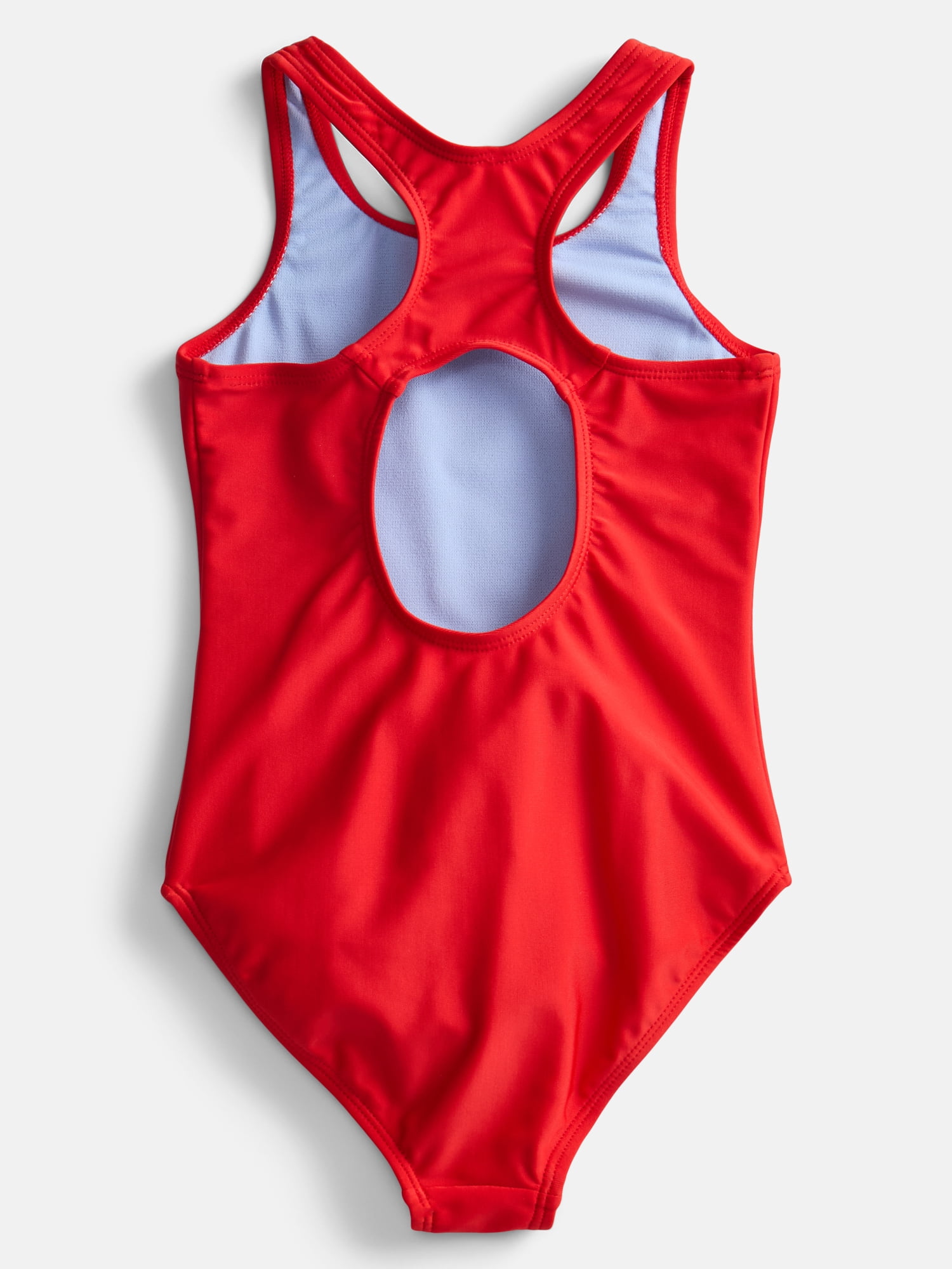 Wonder Nation Girls Racerback Print One-Piece with Keyhole Back, Sizes 4-18