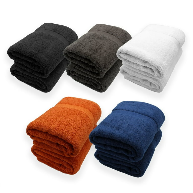 Luxury Bath Sheet Towels Extra Large 35x70 Inch 2 Pack, Black Highly  Absorbent