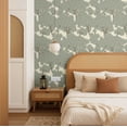 thumbnail image 2 of S4Sassy Peel and Stick Walls Covering, Floral Tree Canopy Print - Asian Style Wall Mural, Walls Makeover for Bathroom, Laundry Room, Closet Interior - Self-Adhesive Wallpaper Vinyl - Green, 25"x120", 2 of 9