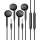 thumbnail image 1 of Auriculares con Cable, Paquete de 2 Auriculares de 3,5 mm con micrófono Clear Call HiFi Stereo Control de Volumen Auriculares para iPhone iPad Samsung Kindle Switch MP3/4 (Negro), 1 of 5