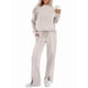 thumbnail image 2 of Conjuntos de Salón para Mujer, Conjuntos de 2 Piezas para Otoño, Pantalones Anchos, Conjuntos A Juego, Ropa de Mujer Albaricoque XS, 2 of 8