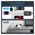 thumbnail image 2 of 160W 6-Port USB C Charging Station 3C3A Multi-Port Hub Fast Charger Block, 2 of 5