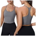 thumbnail image 1 of Gubotare Supportive Sports Bras for Women Adjustable Sports Bras for Women High Support Padded Racerback Sport for Large Bust Workout Running Gym (Grey,XL), 1 of 9