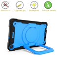 thumbnail image 5 of Kids Case for Samsung Galaxy Tab A 8.0 inch 2019 Tablet SM-T290/T295, Dteck 360 Degree Swivel Handle Grip Stand Heavy Duty Rugged Shockproof Case with Carrying Shoulder Strap, Black/Blue, 5 of 9