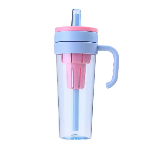 Large Capacity Tea Brewing Ice Brew Cup with Straw Tea Water Separation Plastic Design Food Grade Material Leak Proof Portable for Summer Drinks Outdoor Travel Convenient