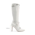 thumbnail image 5 of DREAM PAIRS Women's Metallic Stiletto Heeled Knee High Boots Sexy Fashion Pointed Toe Dress Boots with Stud and Zipper Tassel, 5 of 7