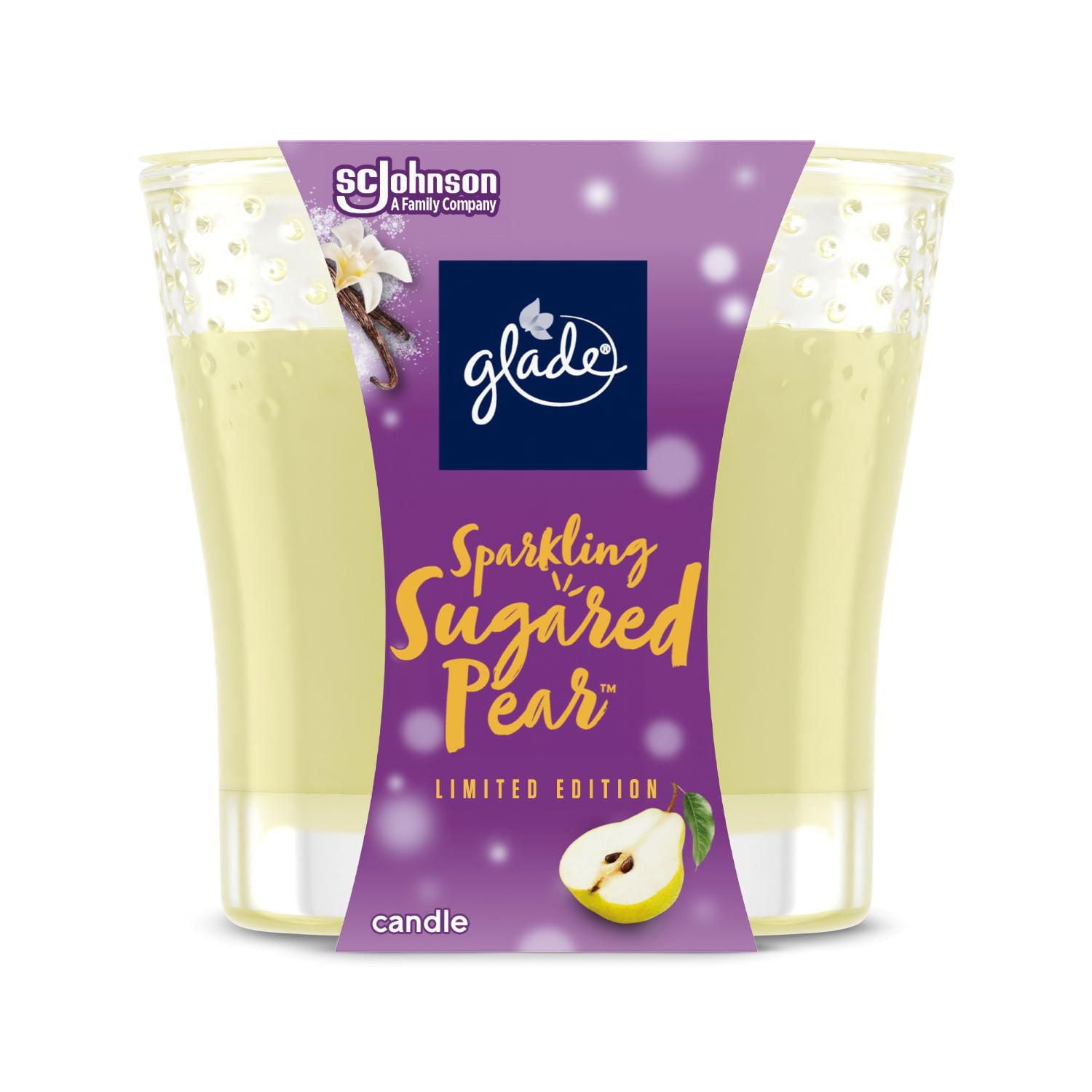 Glade® Scented Candle Air Freshener, Sparkling Sugared Pear™