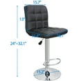 thumbnail image 6 of ZenSports Set of 2 Height Adjustable Swivel Bar Stool PU Leather W/Back, Black, 6 of 11