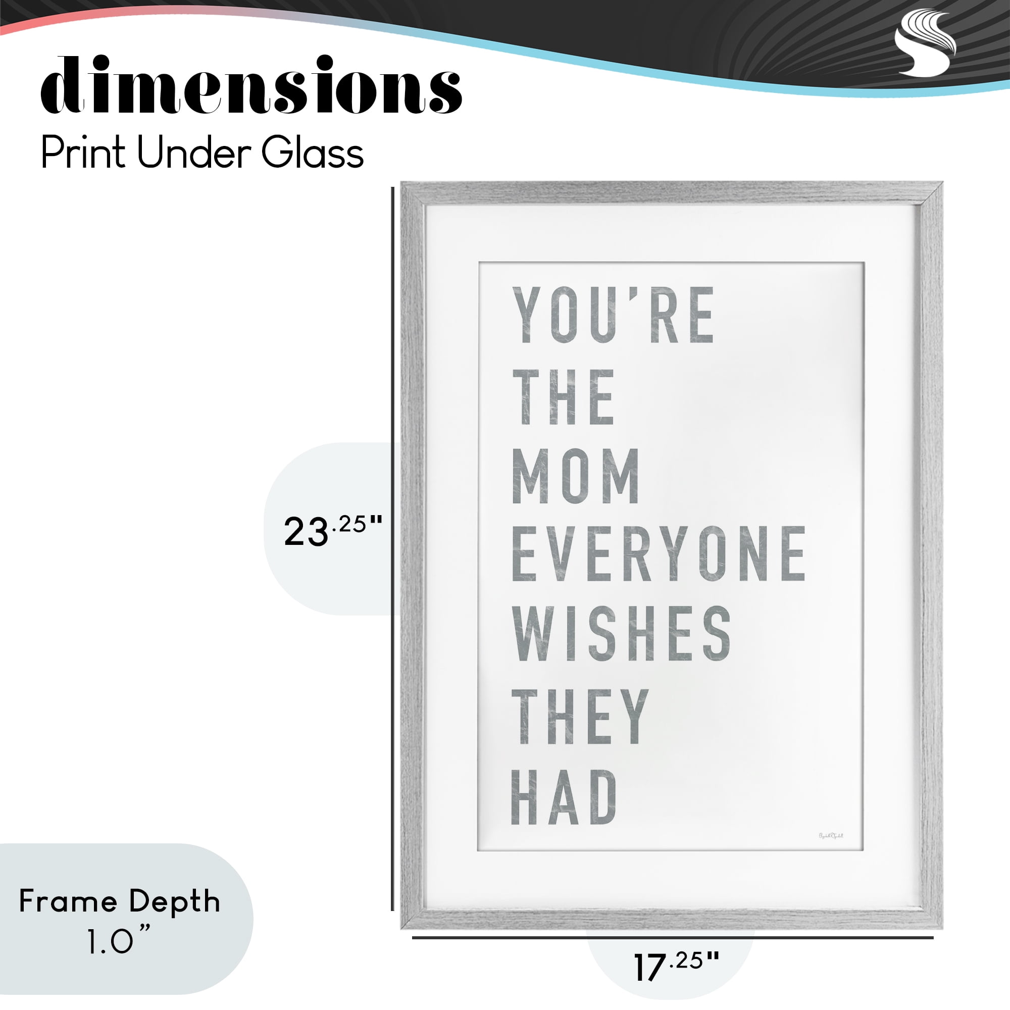 Stupell Industries Mother Appreciation Quote Gray Framed Print Under Glass, design by Elizabeth Tyndall