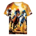 thumbnail image 5 of Youyipin Womens Tops Retro Horse Equestrian Clothing Equestrianism Equestrian T-Shirt Basic Tees Graphic Tees For Women, 5 of 5