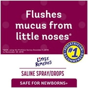 (3 pack) Little Remedies Saline Spray and Drops, Safe for Newborns, Gently Wash Away Mucus from Cold, 1 fl oz