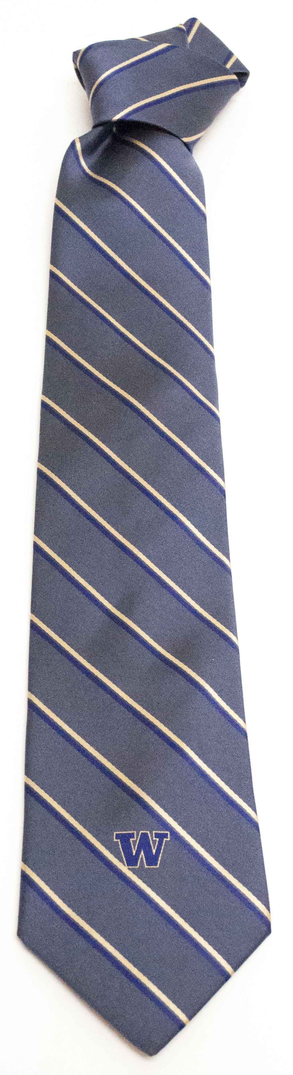 Washington Huskies Charcoal Stripe Necktie - Donegal Bay - Unisex - One Size