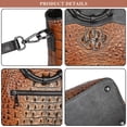 thumbnail image 3 of Women's Crocodile Print Hobo Tote Bags Classics Genuine Leather Handbag Purses Vintage Ladies Shoulder Bucket Bag, 3 of 7