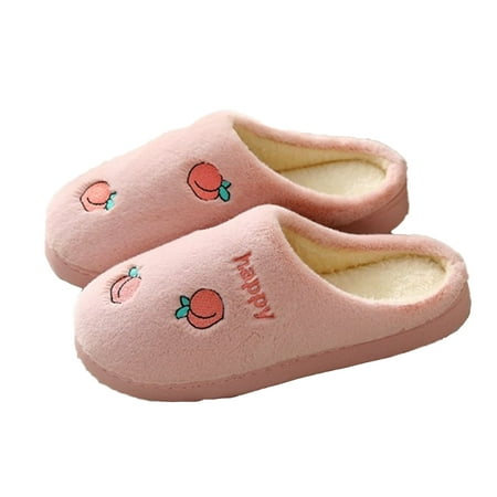 

PRINxy Slippers For Women A Pair Of Lazy Slippers Curly Cozy Flat Slide Slippers Comfy Soft Non-Slip House Shoes Indoor And Outdoor Warm Gift Pink B 40