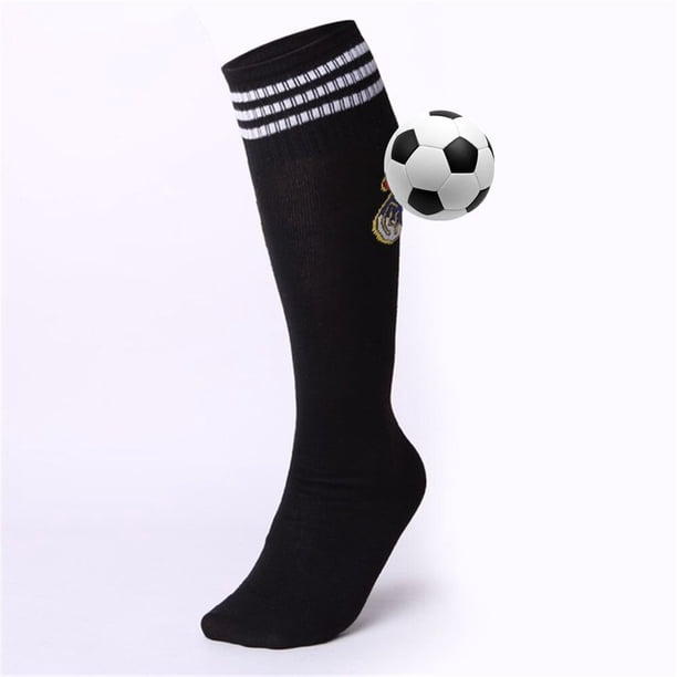 Calcetines por encima de la rodilla para adultos y niños, medias largas de entrenamiento, transpirables, para clubes de fútbol europeos en unisex