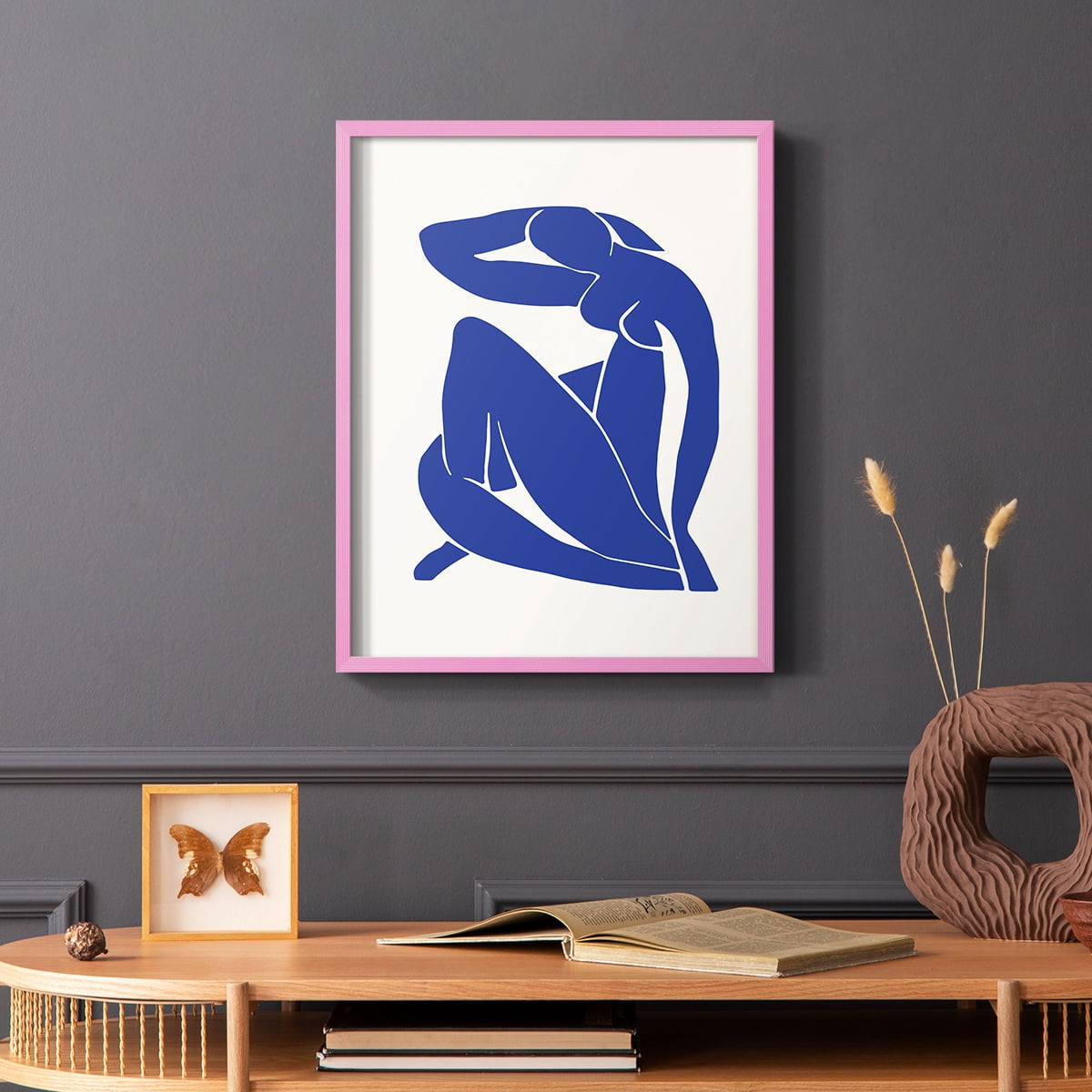 Matisse CXXXVII Framed Print in Pink Solid Wood 11 x 14 Framed Print
