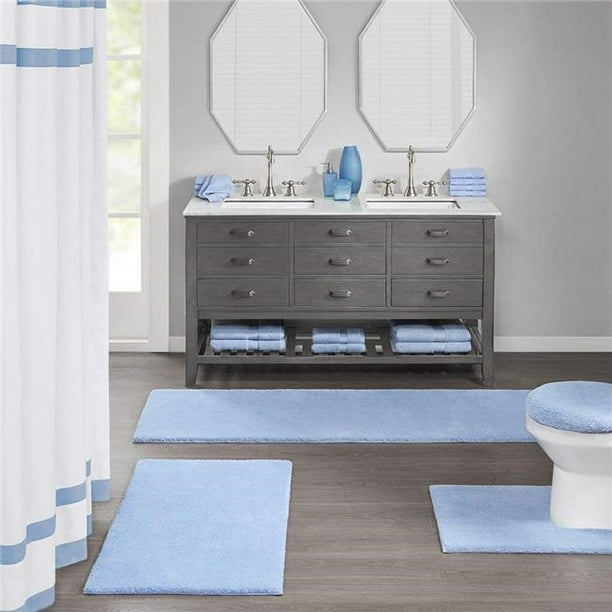 Madison Park Marshmallow Bath Rug Collection 24x72"