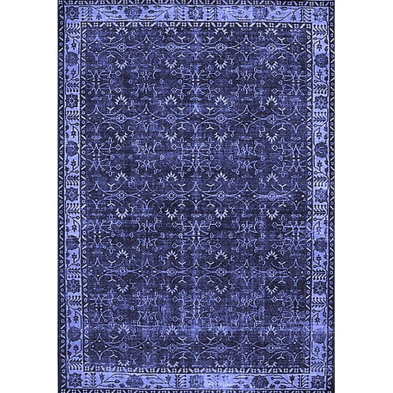 Ahgly Company Indoor Rectangle Persian Blue Bohemian Area Rugs, 8' x 10'