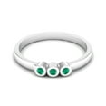 thumbnail image 1 of Tiny Round Shape Green Onyx Stackable Women Ring 925 Sterling Silver Delicate Jewelry, 1 of 3