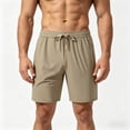 thumbnail image 5 of Plus Size Men's Athletic Sports Shorts, 80% Nylon 20% Spandex Joggers, Elastic Waist Drawstring Straight Leg Quick Dry Breathable Stretchy for Gym Workout Running Casual Daily, 5 of 5