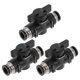 thumbnail image 1 of Conectores de aire de empuje de 5/16" Válvula de aire de plástico 3 piezas tono negro plateado, 1 of 1