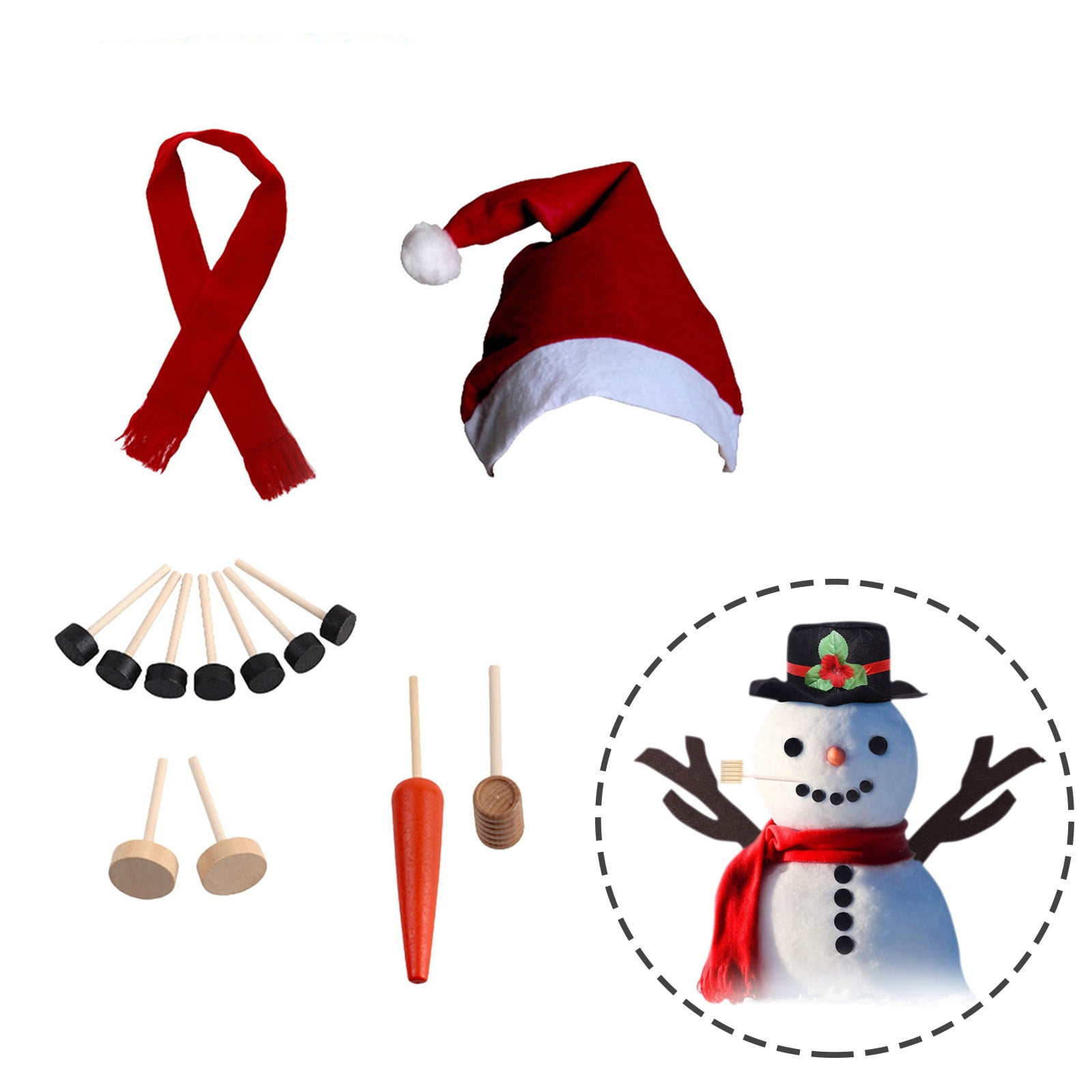 60 x 60cm Christmas Snowman Decorating Making Kit Outdoor Fun Christmas Winter Holiday Party Snowman DIY Making Kit Decoration Gift Party Set Fun