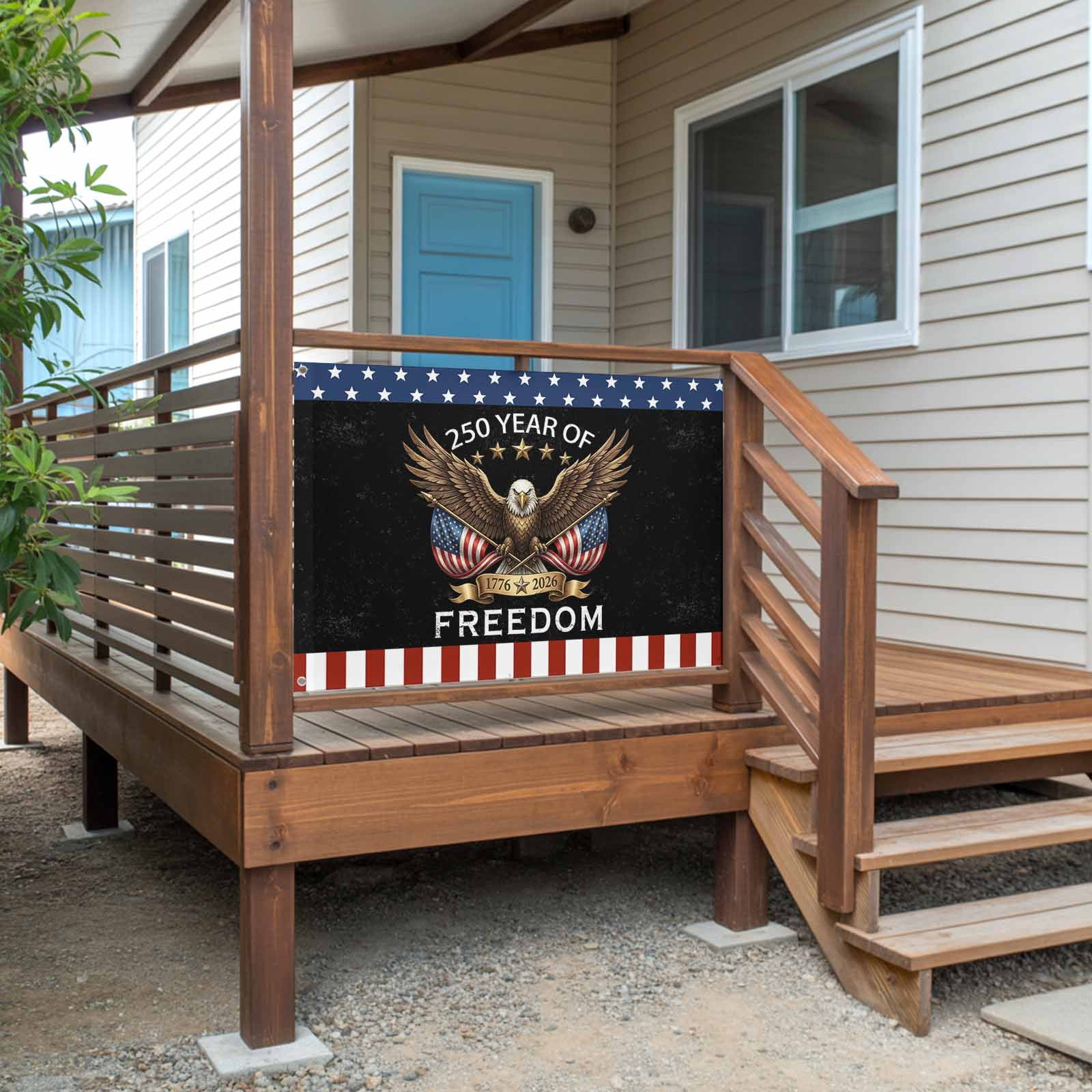 4th of July Flags for Outside 3x5 ft American Years Outdoor Flags Double Sided Grommets House Banner Patriotic Freedom Eagle USA Flag Patio Yard Flag for Outdoor Party Porch Independence Day