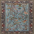 thumbnail image 1 of Ahgly Tapis d'Intérieur Lavable en Machine Carré Traditionnel Marron, 3 Pieds Carré, 1 of 7