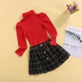 thumbnail image 6 of Douhoow Toddler Girl 2Pcs Autumn Clothes,Turtleneck Sweater Pleated Skirt 1-6T, 6 of 9