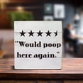 thumbnail image 3 of Zomyto 7x7 IN Bathroom Quote Wooden Box Sign Desk Decor for Home Bathroom Shelf Table Decoration, 3 of 5