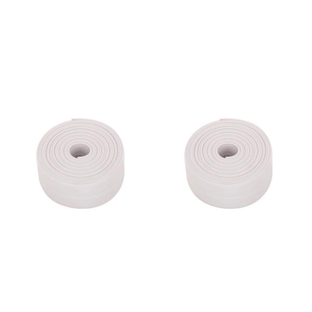 Tira de Sellado de PVC Ounissouiy 3 uds Protector de borde de ducha autoadhesivo impermeable antimoho Blanco