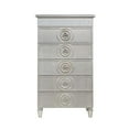 thumbnail image 3 of ACME Varian 5 Drawers Wooden Chest with Mirror Inlay in Silver, 3 of 3