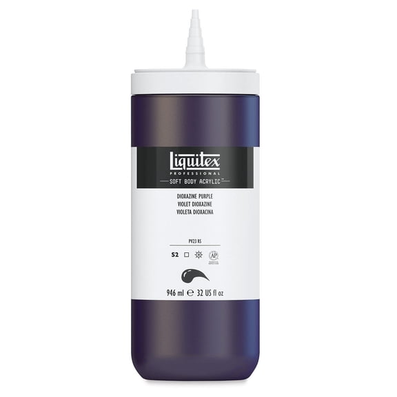Liquitex Soft Body Artist Acrylics - Dioxazine Purple, 946 ml