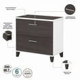 thumbnail image 4 of Bush Furniture Somerset Lateral File Cabinet, 2 Drawer, Storm Gray & White, 4 of 9