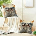 thumbnail image 5 of Uutvery Cute Animals Print Pillow Set of 2, 18x18 Inch Playful Deer and Fox Designs on Soft Flock, Charming Decorative Cover for Bedroom Living Room Sofa, Indoor and Outdoor Use, 5 of 7