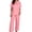 Pink 0817 pjs sets, variant on Womens Satin Pajamas Sets Ladies Pjs Sets Trendy 2 Piece Loose Lounge Wear Sleepwear Sets Solid Short Sleeve Button Tops with Pants Dark Green M