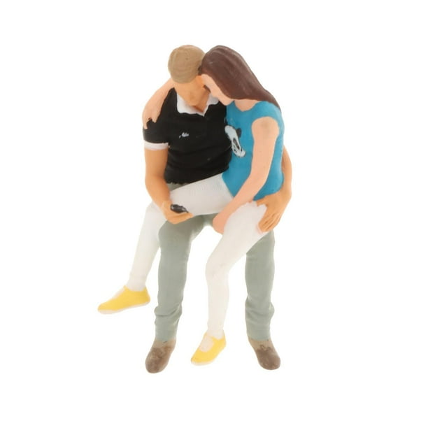 1:64 Figuras de personas Diorama Modelo en miniatura Figuras Estatuas de personajes para Estilo azul 3