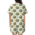thumbnail image 6 of Fotbe Sloth Sitting Tropical Leaves Print Pajama Set for Women 2 Piece Loungewear Short Sleeve Tops and Shorts Set Soft Sleepwear-Large, 6 of 7