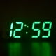 zanvin Digital Clock 3D LED Digital Clock Wall Déco Lumineux Mode Nuit Adjastable Électronique Table Clock Mur Clock Décoration Salon LED Cadeaux de Fête des Mères Clock jusqu'à 25% de Réduction, Vert – image 1 sur 6