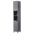 thumbnail image 5 of GZXS Tall Bathroom Cabinet with 2 Doors, 66.8"H Slim Storage Cabinet with Adjustable Shelves, Accent Cabinet for Living Room, Easy Assembly, Gray, 5 of 9