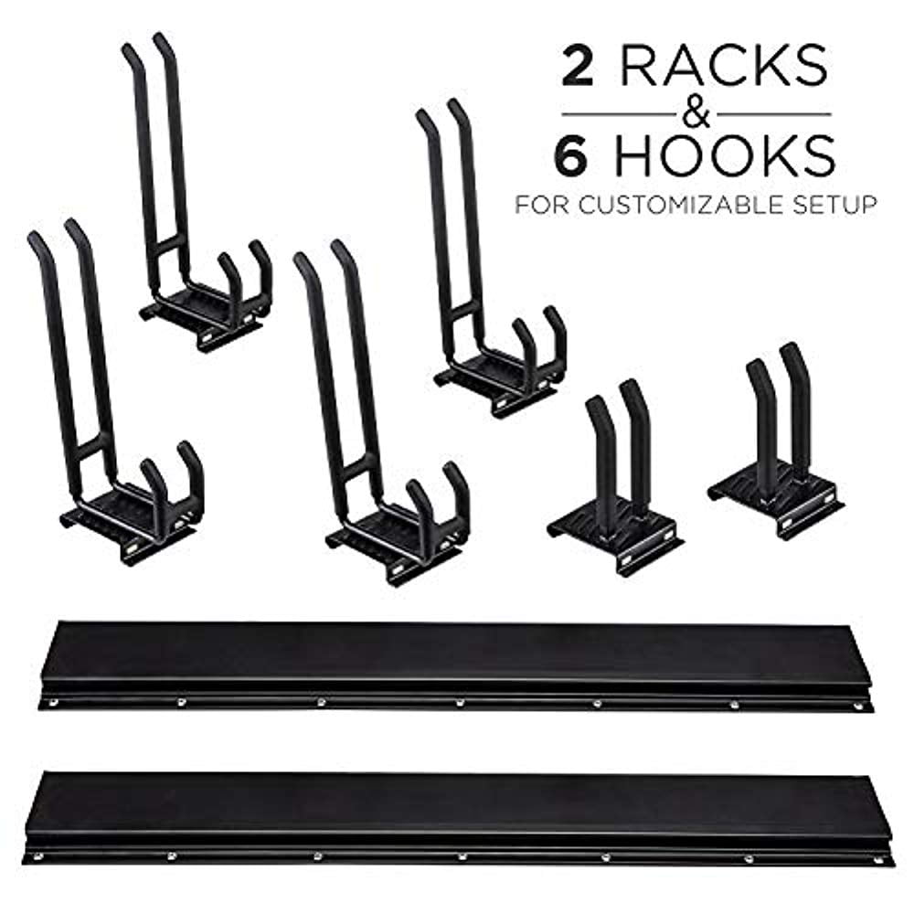 RaxGo Multifunctional Wall-Mounted Garage Tool Storage Rack, 8-Piece Organizer