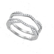 14k white gold womens round diamond bridal wedding enhancer band wrap ring 33 cttw - Wedding Ring Wrap 14k white gold womens round diamond bridal wedding enhancer band wrap ring 33 cttw - Wedding Ring Wrap