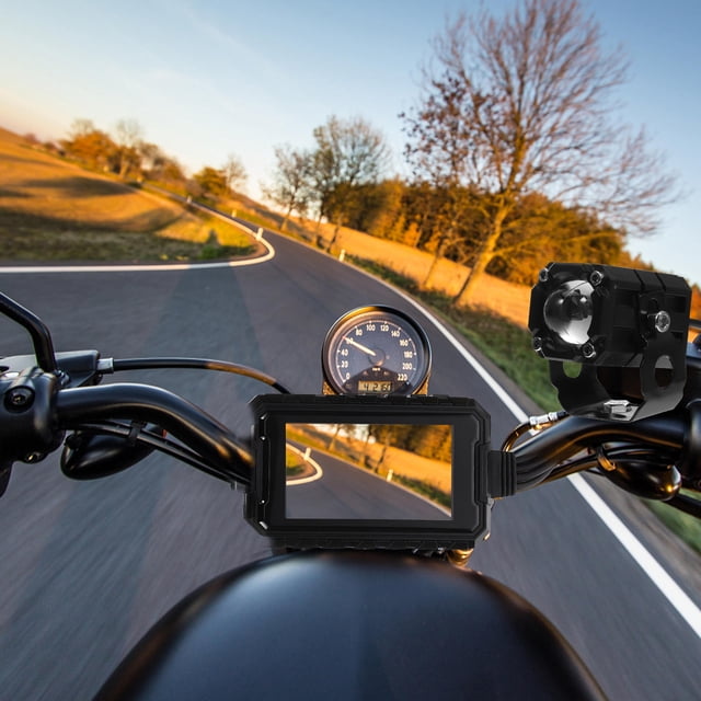 RUNROTOO Luz Auxiliar Para Motocicleta Con De Color Negro Para Mejor Visibilidad Y Durabilidad