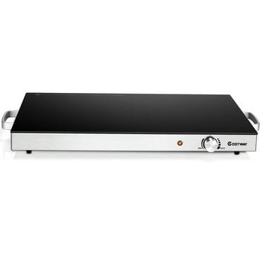 Costway 22''x 14'' Electric Warming Tray Hot Plate Dish Warmer w/ Adjustable Temperature