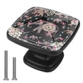 thumbnail image 1 of 4 Pcs Cabinet Handle Drawer Pulls Jumble Painting Knobs with Screws Square Furniture Office Cabinet Knob Decoration, 1 of 5