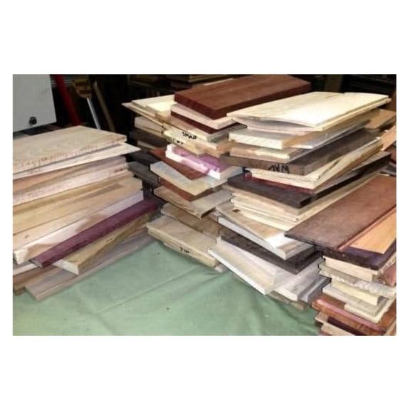 Box of Long Thin Unfinished Wood. Many Species. Scrap Lumber Perfect for Odds and Ends.