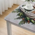 thumbnail image 4 of BANET  Tablecloth Table Cover Decorative Washable Square Tablecloths, Kitchen, Dining, Buffet &amp; Camping, Holly Time - Thanksgiving/Christmas white, 4 of 7