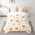 thumbnail image 2 of Manfei Princess Ribbon Bow Bedding Comforter Set 7pcs for Girl, Fall Autumn Botanical Queen Bedding Sets, Vintage Rustic Reversible Queen Sheet Sets, Ultra Soft Home Decor, 2 of 7