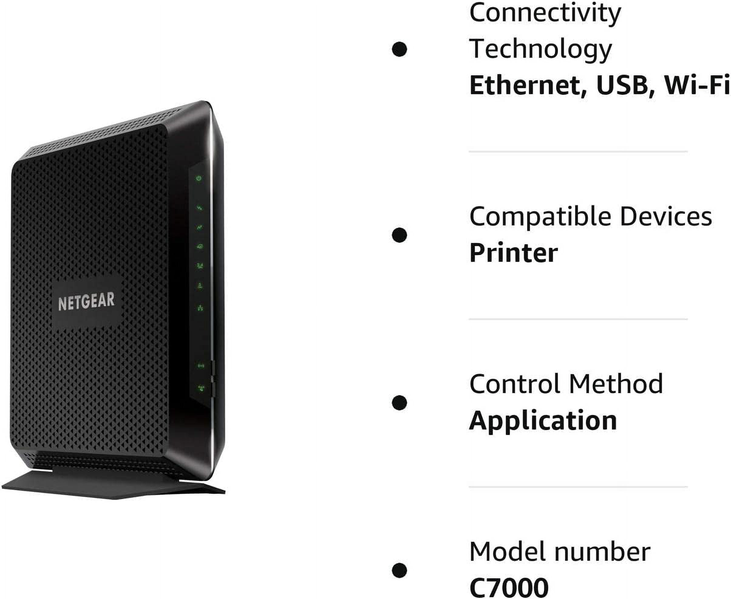 Restored NETGEAR Nighthawk AC1900 (24x8) DOCSIS 3.0 WiFi Cable Modem Router Combo (C7000) for Xfinity from Comcast, Spectrum, Cox, more (Refurbished)